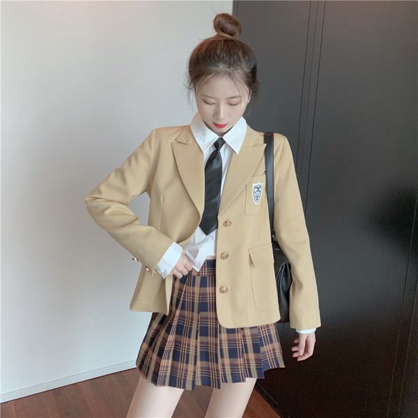 2021 new 3 women's *skirt plied kawaii-style autumn matching sets blazer bow shirt suit skirt arht, Gray
2021 new 3 women's *skirt plied kawaii-style autumn matching sets blazer bow shirt suit skirt arht, Gray
