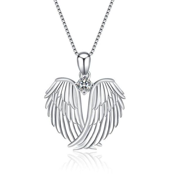 chains classic fashion style angel wing zircon necklace valentine's day romantic banquet femininity pendant gift wholesale, Silver
chains classic fashion style angel wing zircon necklace valentine's day romantic banquet femininity pendant gift wholesale, Silver