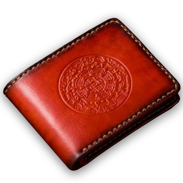 handmade leather wallet short folding wallet vintage casual simple cross section multi-card leather clip, Red;black
handmade leather wallet short folding wallet vintage casual simple cross section multi-card leather clip, Red;black