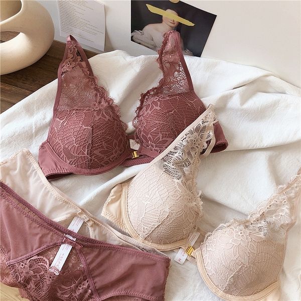 wriufred lace front buckle bra set deep v gather hollow out women's underwear soft steel ring breathable lingerie sets t200602, Red;black
wriufred lace front buckle bra set deep v gather hollow out women's underwear soft steel ring breathable lingerie sets t200602, Red;black