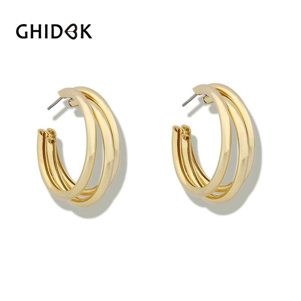 hoop & huggie ghidbk gold silver color three circle earrings for women geometrical multi hoops minimalist big open 2021, Golden;silver
hoop & huggie ghidbk gold silver color three circle earrings for women geometrical multi hoops minimalist big open 2021, Golden;silver