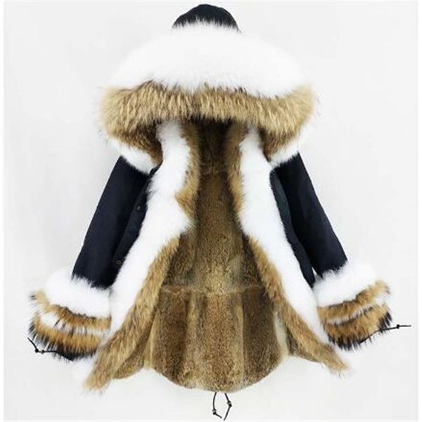 2020 new women real coat winter jacket rabbit liner thick warm natural raccoon fox fur collar hood cuffs long parka lj201203, Black
2020 new women real coat winter jacket rabbit liner thick warm natural raccoon fox fur collar hood cuffs long parka lj201203, Black