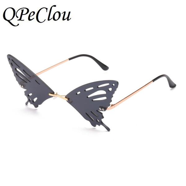 sunglasses qpeclou 2021 fashion unique multicolor butterfly women metal hollow rimless funny party sun glasses female shades, White;black
sunglasses qpeclou 2021 fashion unique multicolor butterfly women metal hollow rimless funny party sun glasses female shades, White;black