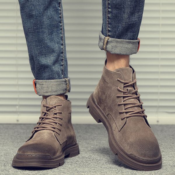 2020 new autumn and winter new martin boots mens plus size high-worker boots authentic leather british style retro trendy mid-milita, Black
2020 new autumn and winter new martin boots mens plus size high-worker boots authentic leather british style retro trendy mid-milita, Black