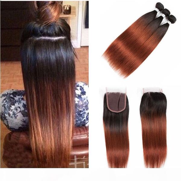 pre-colored raw malaysian hair bundles with closure 1b 33 ombre auburn straight human hair weaves with closure 100% human hair, Black;brown
pre-colored raw malaysian hair bundles with closure 1b 33 ombre auburn straight human hair weaves with closure 100% human hair, Black;brown