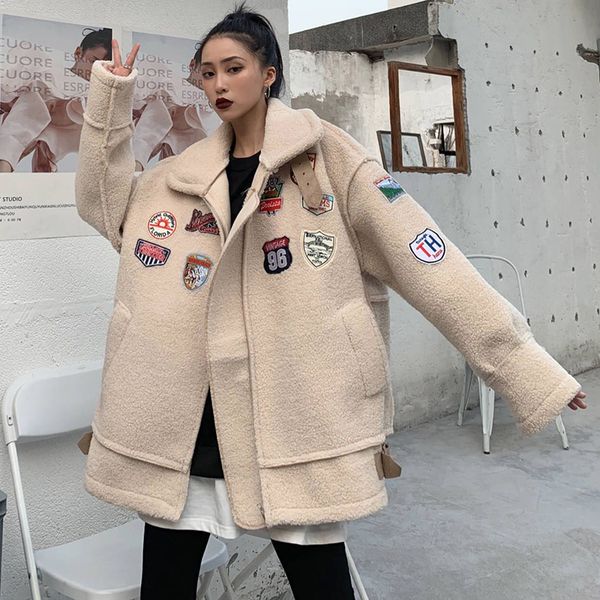 vintage winter lamb wool thick coat spring faux fur long coat women lamb fur jacket winter suede leather jacket 201014, Black;brown
vintage winter lamb wool thick coat spring faux fur long coat women lamb fur jacket winter suede leather jacket 201014, Black;brown