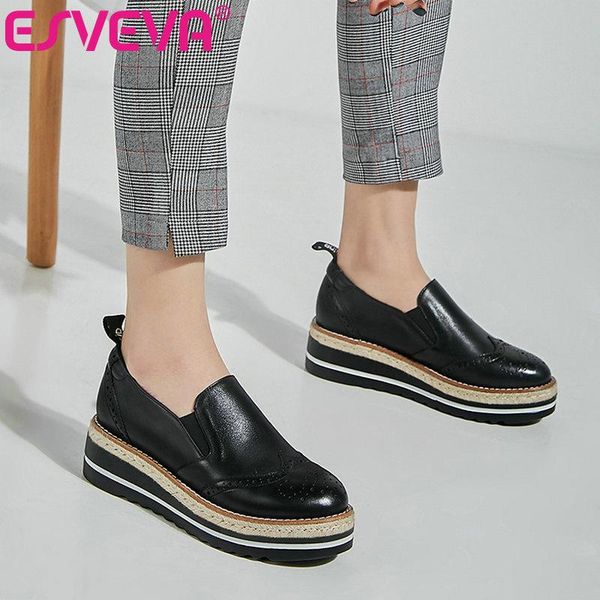 esveva 2020 shoes round toe women pumps platform elegant wedge med heel shallow slip on elegant women single shoes size 34-39, Black
esveva 2020 shoes round toe women pumps platform elegant wedge med heel shallow slip on elegant women single shoes size 34-39, Black