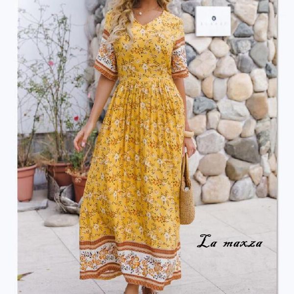 elegant bohemian women print dress fashion v-neck maxi dress 2020 summer casual women1, Black;gray
elegant bohemian women print dress fashion v-neck maxi dress 2020 summer casual women1, Black;gray