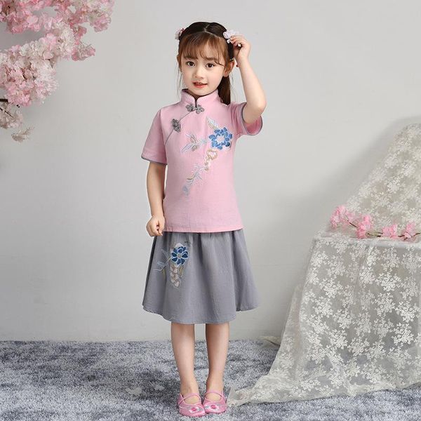 ethnic clothing girls' suit chinese national style cheongsam two-pieces han fu baby retro dress summer casual dresses children perform, Red
ethnic clothing girls' suit chinese national style cheongsam two-pieces han fu baby retro dress summer casual dresses children perform, Red