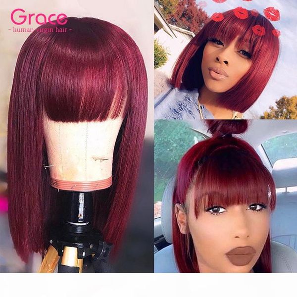 pre plucked human hair wig pixie cut short raw indian remy bob wigs with bangs for black women colored 99j burgundy glueless non lace wig, Black;brown
pre plucked human hair wig pixie cut short raw indian remy bob wigs with bangs for black women colored 99j burgundy glueless non lace wig, Black;brown