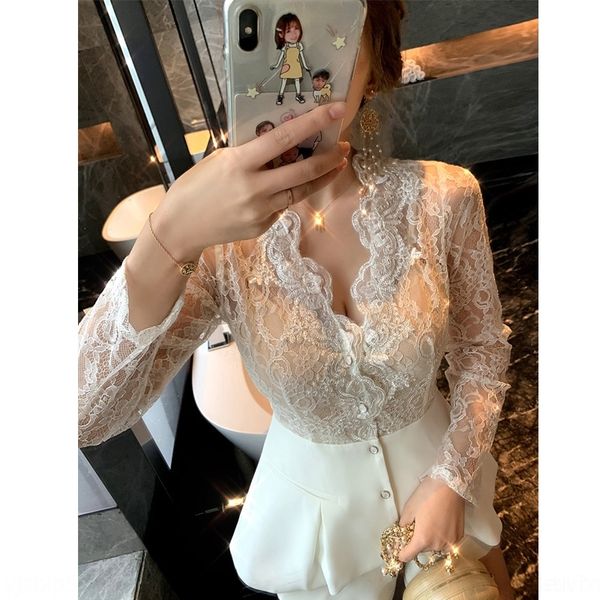 qyrnb lace celebrity same sleeve 2020 new spring women's stitching white v-neck waist clothing internet lace long style fashion suit kr, Gray
qyrnb lace celebrity same sleeve 2020 new spring women's stitching white v-neck waist clothing internet lace long style fashion suit kr, Gray