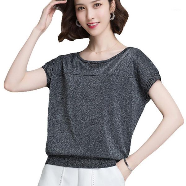 women elastic loose blouse shirt fashion spring summer woman o neck bating sleeve casual bright silk lady blusas shirts 1, White
women elastic loose blouse shirt fashion spring summer woman o neck bating sleeve casual bright silk lady blusas shirts 1, White