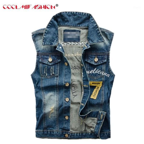 casual denim jeans vests men letter embroidery male jeans waistcoat hole washed cowboy denim vest sleeveless coat men1, Black;white
casual denim jeans vests men letter embroidery male jeans waistcoat hole washed cowboy denim vest sleeveless coat men1, Black;white