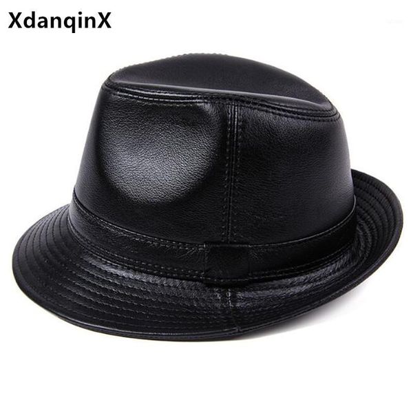 xdanqinx british casual genuine leather cap fedora leather hat couple hats natural cowhide sheepskin jazz hat brand caps1, Blue;gray
xdanqinx british casual genuine leather cap fedora leather hat couple hats natural cowhide sheepskin jazz hat brand caps1, Blue;gray