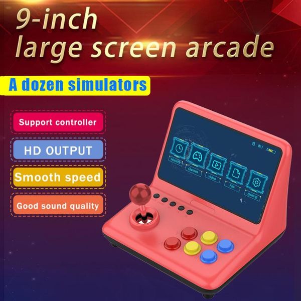 16g/32g Arcade Game Console Retro 9 Inch Hd Screen Game Console Supports Tf Card And Music Video Play For Indoor Fun Games