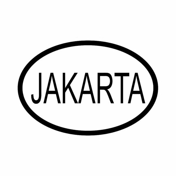 14.5cm*9.8cm jakarta city country code oval car sticker vinyl decal black silver c10-01362
14.5cm*9.8cm jakarta city country code oval car sticker vinyl decal black silver c10-01362