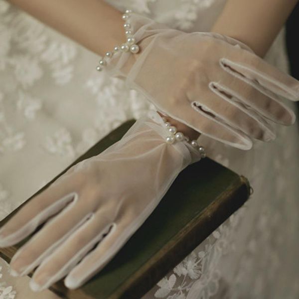 five fingers gloves lace uv cycling driving sunscreen mittens summer women thin short transparent mesh pearl retro evening gown k66, Blue;gray
five fingers gloves lace uv cycling driving sunscreen mittens summer women thin short transparent mesh pearl retro evening gown k66, Blue;gray
