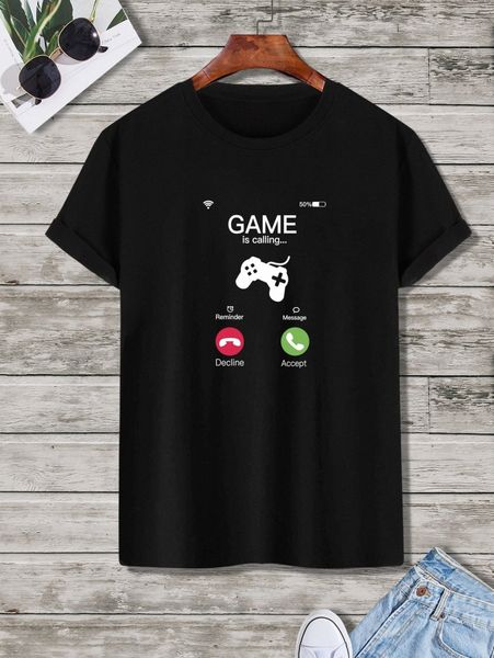 men slogan graphic round neck tee k47y#, White;black
men slogan graphic round neck tee k47y#, White;black