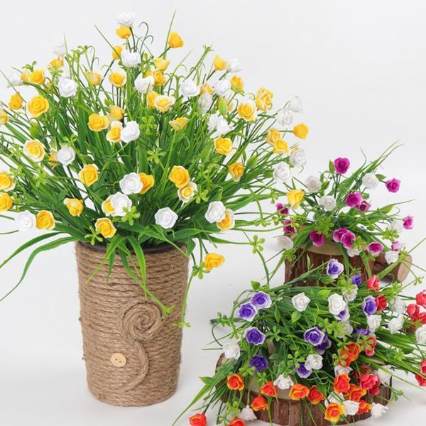 decorative flowers & wreaths 3pcs/set 7 forks artificial rose flower bouquet plastic simulation green plant with spring grass fake awedding 
decorative flowers & wreaths 3pcs/set 7 forks artificial rose flower bouquet plastic simulation green plant with spring grass fake awedding