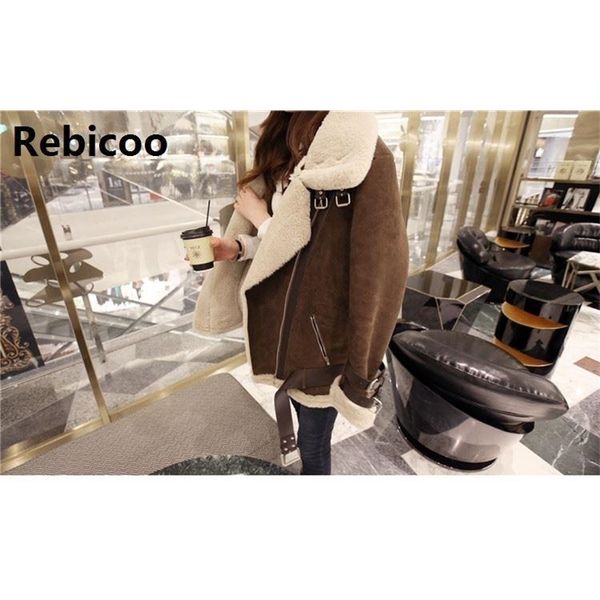 women winter wool coat fur collar suede jacket women windbreaker outwear motorcycle jacket femme hiver manteau invierno abrigos 201109, Black;brown
women winter wool coat fur collar suede jacket women windbreaker outwear motorcycle jacket femme hiver manteau invierno abrigos 201109, Black;brown