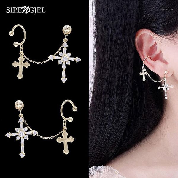 new trendy zirconia crystal double cross stud earrings fashion gold long earrings for women jewelry 20201, Golden;silver
new trendy zirconia crystal double cross stud earrings fashion gold long earrings for women jewelry 20201, Golden;silver