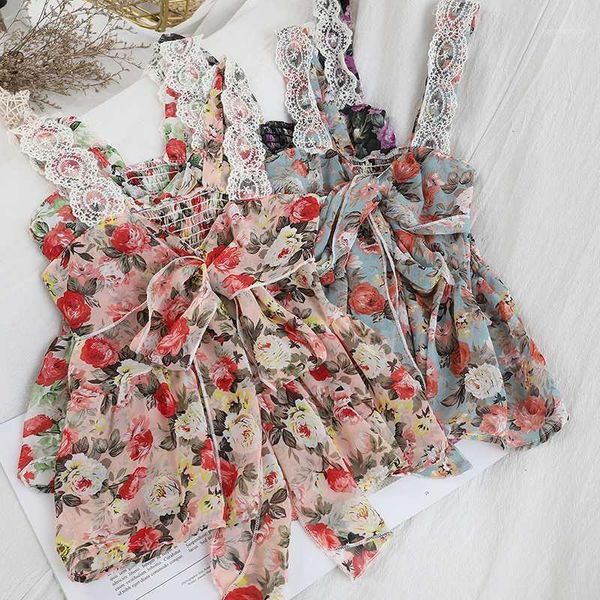 women's blouses & shirts strap women ruffles patchwork short style female print chiffon sleeveless floral ladies kawaii lace up shirts, White
women's blouses & shirts strap women ruffles patchwork short style female print chiffon sleeveless floral ladies kawaii lace up shirts, White