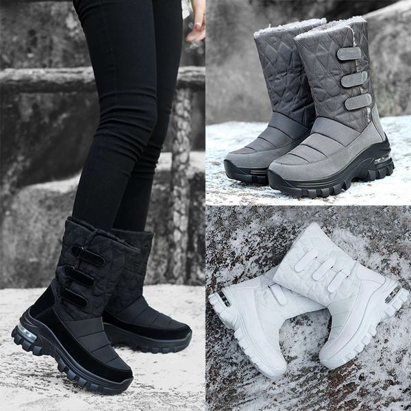 new plush snow boots for women in autumn and winter 2020, White;red 
new plush snow boots for women in autumn and winter 2020, White;red