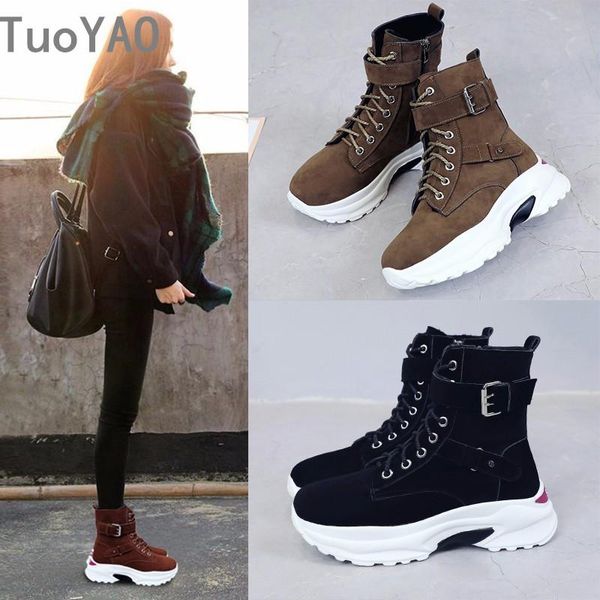 plus size warm plush winter boots chunky sneakers ankle boots women shoes woman lace up zipper buckle thick sole platform shoes, Black
plus size warm plush winter boots chunky sneakers ankle boots women shoes woman lace up zipper buckle thick sole platform shoes, Black