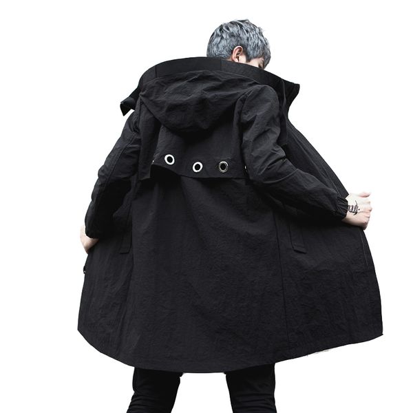 2021 autumn long male trench with hoodie club jacket singer stage attire of casual men mantle hip hop coat fvih, Black;brown
2021 autumn long male trench with hoodie club jacket singer stage attire of casual men mantle hip hop coat fvih, Black;brown