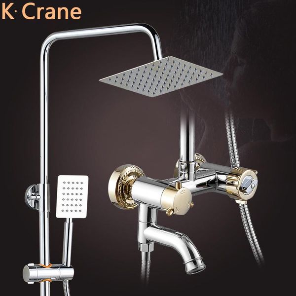 thermostatic shower system bathroom wall mount chrome shower set square head spa rain fall bath faucet modern bathtub torneiras
thermostatic shower system bathroom wall mount chrome shower set square head spa rain fall bath faucet modern bathtub torneiras