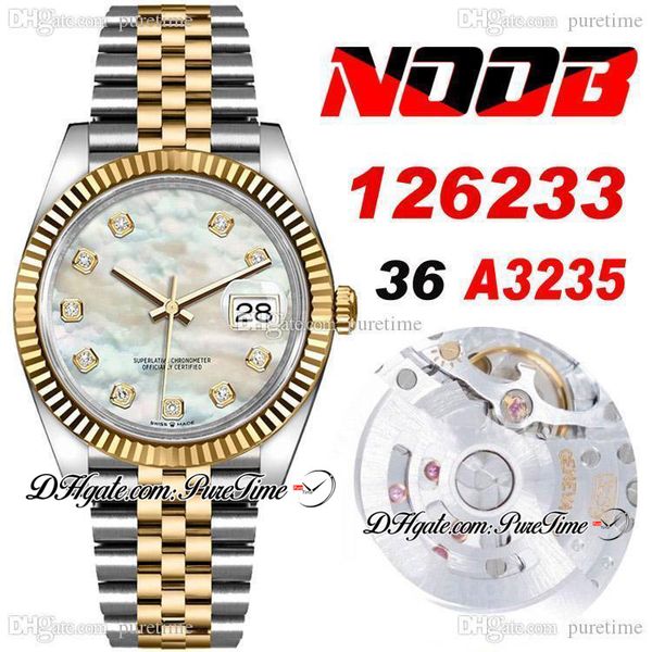 2021 n 36 126233 date a3235 automatic womens mens watch two tone yg mop dial diamond markers edition ss bracelet new puretime h8, Slivery;brown
2021 n 36 126233 date a3235 automatic womens mens watch two tone yg mop dial diamond markers edition ss bracelet new puretime h8, Slivery;brown