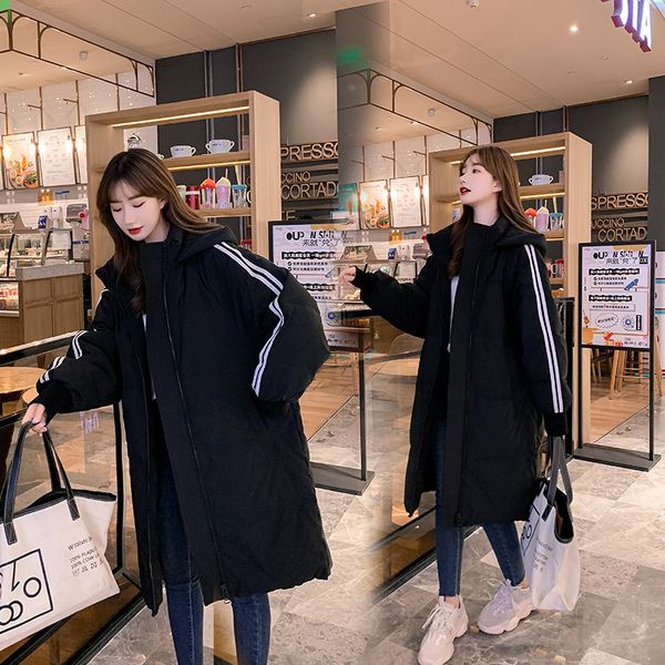 down cotton padded coat women's long section korean style loose winter coat padded jacket new 201225, Black
down cotton padded coat women's long section korean style loose winter coat padded jacket new 201225, Black