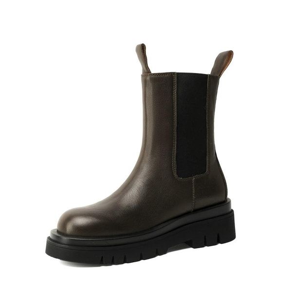 genuine leather ladies boots elastic band round toe thick heels pumps vintage autumn winter party working shoes woman, Black
genuine leather ladies boots elastic band round toe thick heels pumps vintage autumn winter party working shoes woman, Black