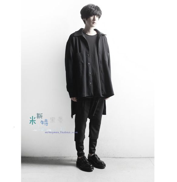 2021 New Self-made Spring Thickening Cotton Rome Personality Before Short After Thick Shirt Type Coat Long Shirt. S-6xl UB56, Black
2021 New Self-made Spring Thickening Cotton Rome Personality Before Short After Thick Shirt Type Coat Long Shirt. S-6xl UB56, Black