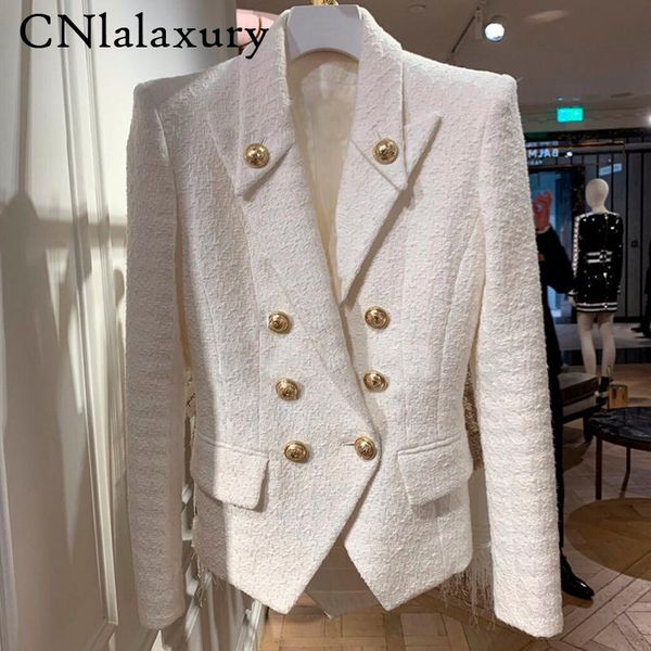 new autumn double breasted tweed blazers women fashion metal button woolen jacket women elegant long sleeve suits female ladies, White;black
new autumn double breasted tweed blazers women fashion metal button woolen jacket women elegant long sleeve suits female ladies, White;black