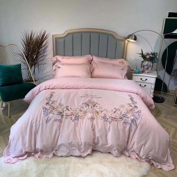 luxury pink embroidery egyptian cotton bedding set king duvet pillow and cases cover
luxury pink embroidery egyptian cotton bedding set king duvet pillow and cases cover