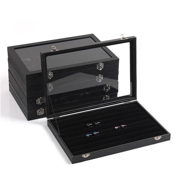 black jewelry organizer display tray with glass lid pendant ring necklace earrings accessories storage carrying cases size 35*24cm y5nji
black jewelry organizer display tray with glass lid pendant ring necklace earrings accessories storage carrying cases size 35*24cm y5nji