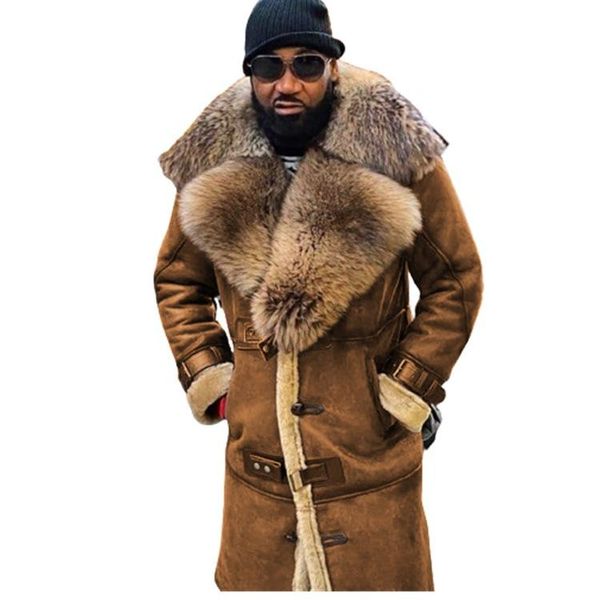 men's wool & blends wepbel men long full sleeve fur turn down neck solid color warm thick coat pocket horn button, Black
men's wool & blends wepbel men long full sleeve fur turn down neck solid color warm thick coat pocket horn button, Black