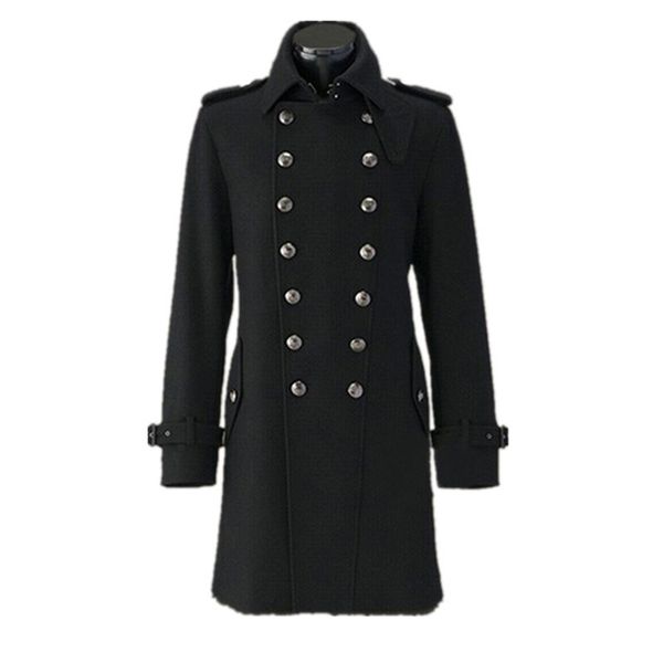 wwii german army overcoat general coat winter wool coats double-breasted men winter woolen black solid color lj201106
wwii german army overcoat general coat winter wool coats double-breasted men winter woolen black solid color lj201106