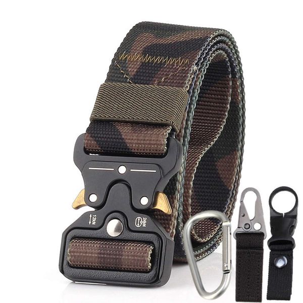 men's camouflage 3.8cm tactical military fans outdoor training belt sports smooth buckle spring, Black;brown
men's camouflage 3.8cm tactical military fans outdoor training belt sports smooth buckle spring, Black;brown