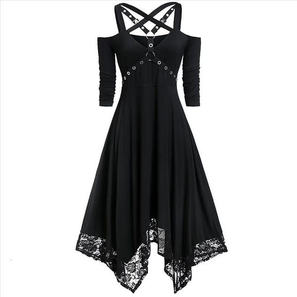women's gothic halloween dress ladies simple casual dresses plus size strapless lace half sleeve gothic lace dress, Black;gray
women's gothic halloween dress ladies simple casual dresses plus size strapless lace half sleeve gothic lace dress, Black;gray