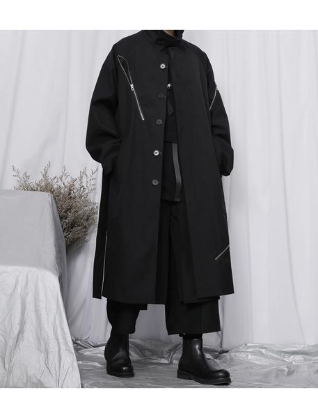original new windbreaker men's long coat yamamoto wind dark irregular zipper design over-the-knee windbreaker jacket men, Tan;black
original new windbreaker men's long coat yamamoto wind dark irregular zipper design over-the-knee windbreaker jacket men, Tan;black