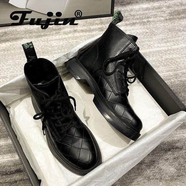 boots fujin 2021 women genuine leather cow lace up ankle comfortable diamond design shoes1, Black
boots fujin 2021 women genuine leather cow lace up ankle comfortable diamond design shoes1, Black