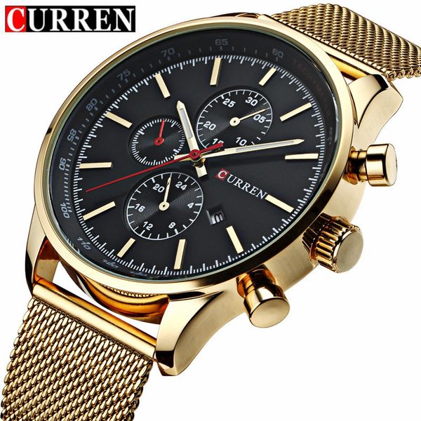 fashion luxury brand steel waterproof wristwatch men clock quartz watch gold sports casual curren 8227
fashion luxury brand steel waterproof wristwatch men clock quartz watch gold sports casual curren 8227