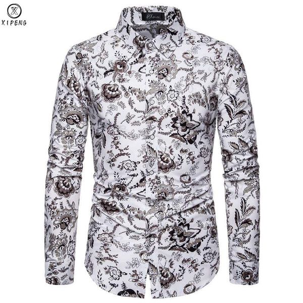 men floral print dress shirts male shirt slim fit ethnic flowers long sleeve casual cotton fashion autumn camisa masculina, White;black
men floral print dress shirts male shirt slim fit ethnic flowers long sleeve casual cotton fashion autumn camisa masculina, White;black