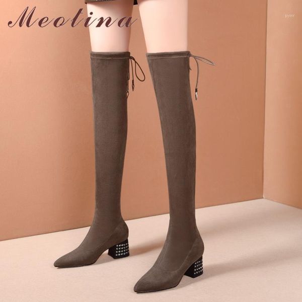meotina over the knee boots women shoes pointed toe crystal block heels long boots high heel fashion stretch black 34-411
meotina over the knee boots women shoes pointed toe crystal block heels long boots high heel fashion stretch black 34-411
