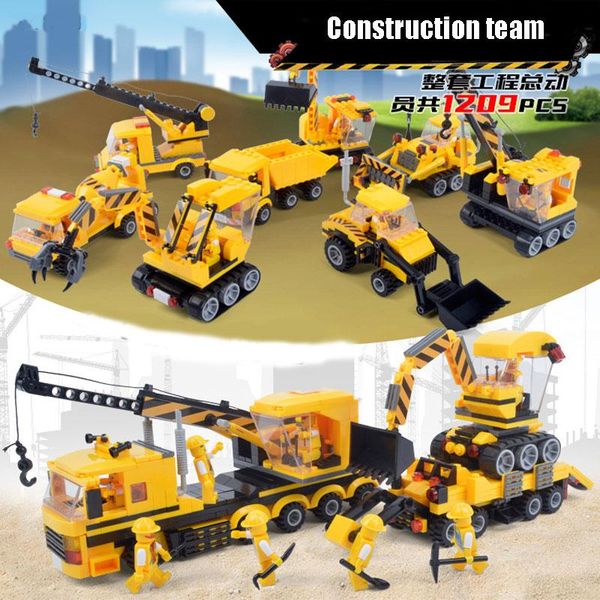 1209pcs city construction team fork truck carrier loader crane bulldozer rooter 8in1 model building blocks bricks toy kids gift yxlajy
1209pcs city construction team fork truck carrier loader crane bulldozer rooter 8in1 model building blocks bricks toy kids gift yxlajy