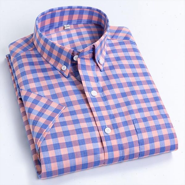 short sleeve shirts men fashion design loose 100% cotton plaid camisa social dress check regular fit single breasted collarshirt, White;black
short sleeve shirts men fashion design loose 100% cotton plaid camisa social dress check regular fit single breasted collarshirt, White;black