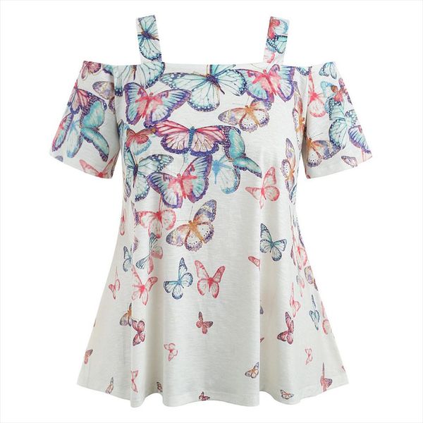 plus size fashion women boho cotton butterfly off shoulder ladies loose shirt casual short sleeve blouse summer female blusa, White
plus size fashion women boho cotton butterfly off shoulder ladies loose shirt casual short sleeve blouse summer female blusa, White