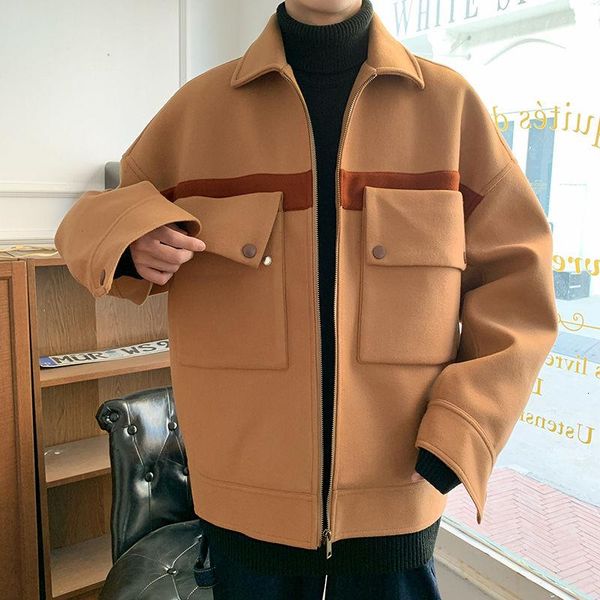 autumn korean style woolen coat men's fashion casual woolen jacket men streetwear loose short coat mens overcoat m-3xl, Black
autumn korean style woolen coat men's fashion casual woolen jacket men streetwear loose short coat mens overcoat m-3xl, Black
